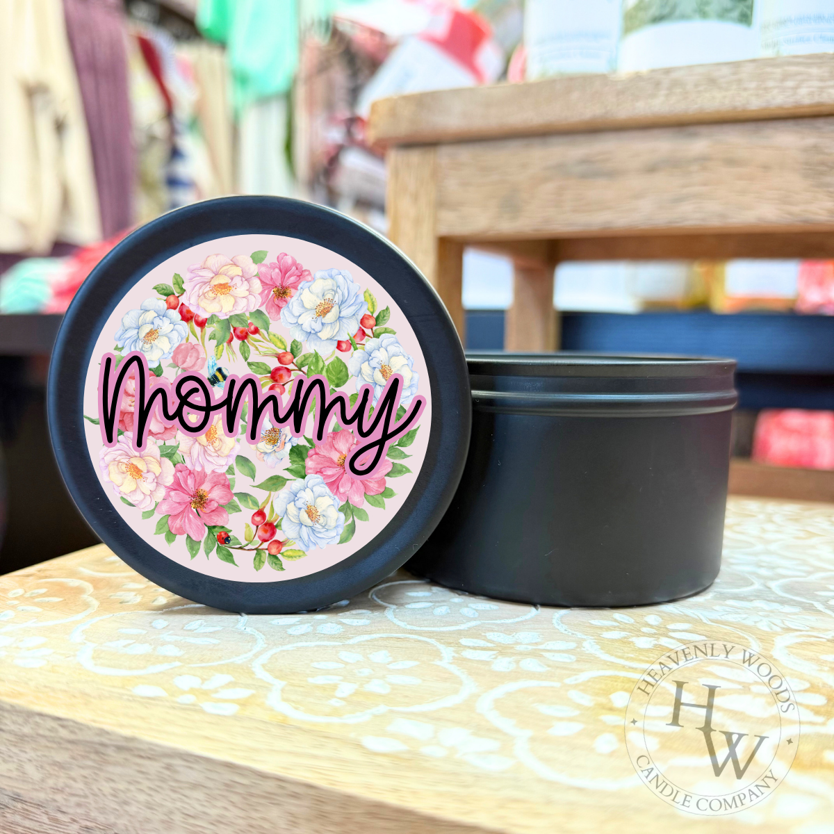 Custom Mother's Day Name 8oz Tin Candles