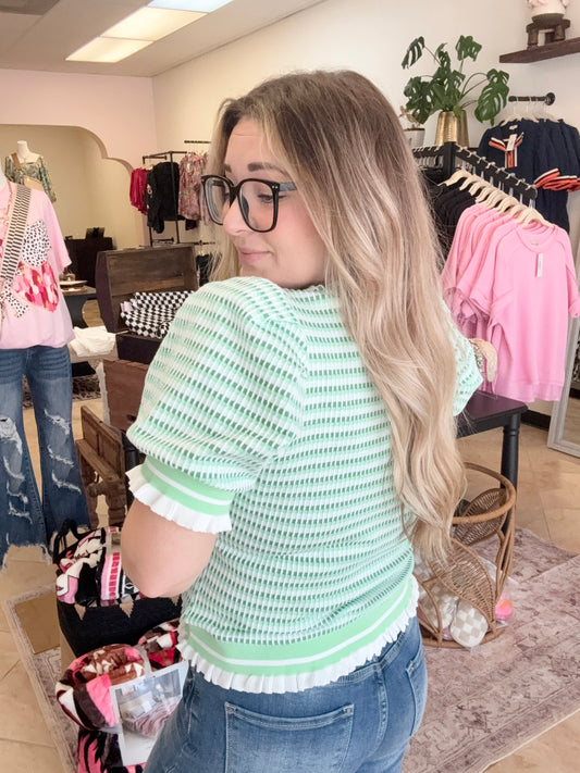 The Mint Condition Puff Sleeve Top