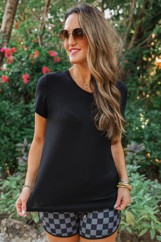 Jess Lea Black Basic Tee