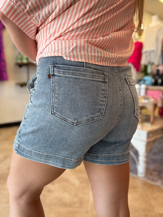 Judy Blue Denim Trouser Shorts