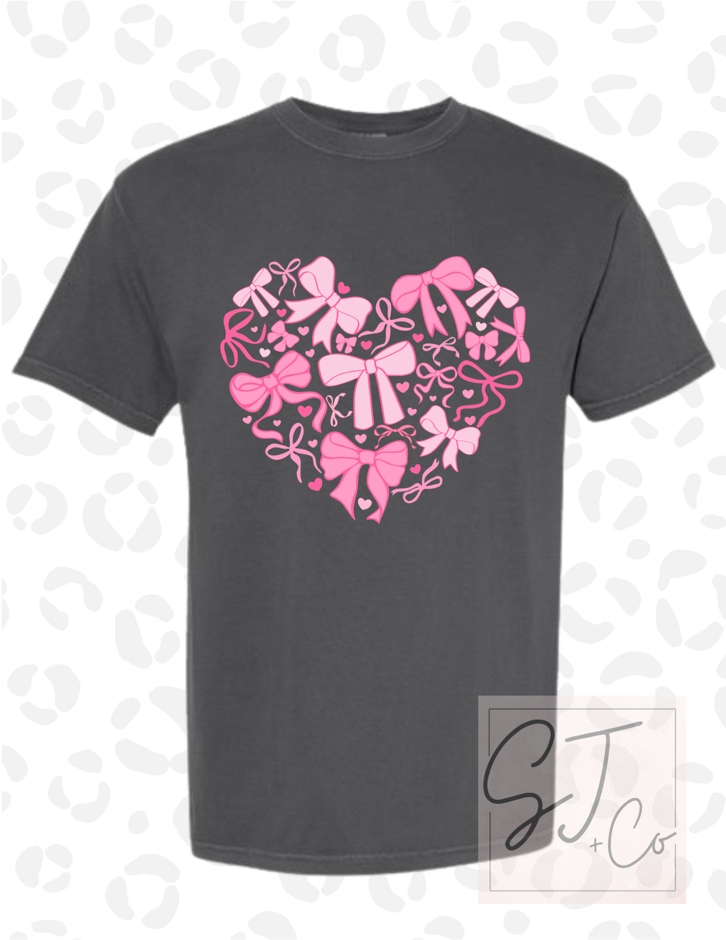 Pink Bow Heart Graphic Tee/Sweatshirt