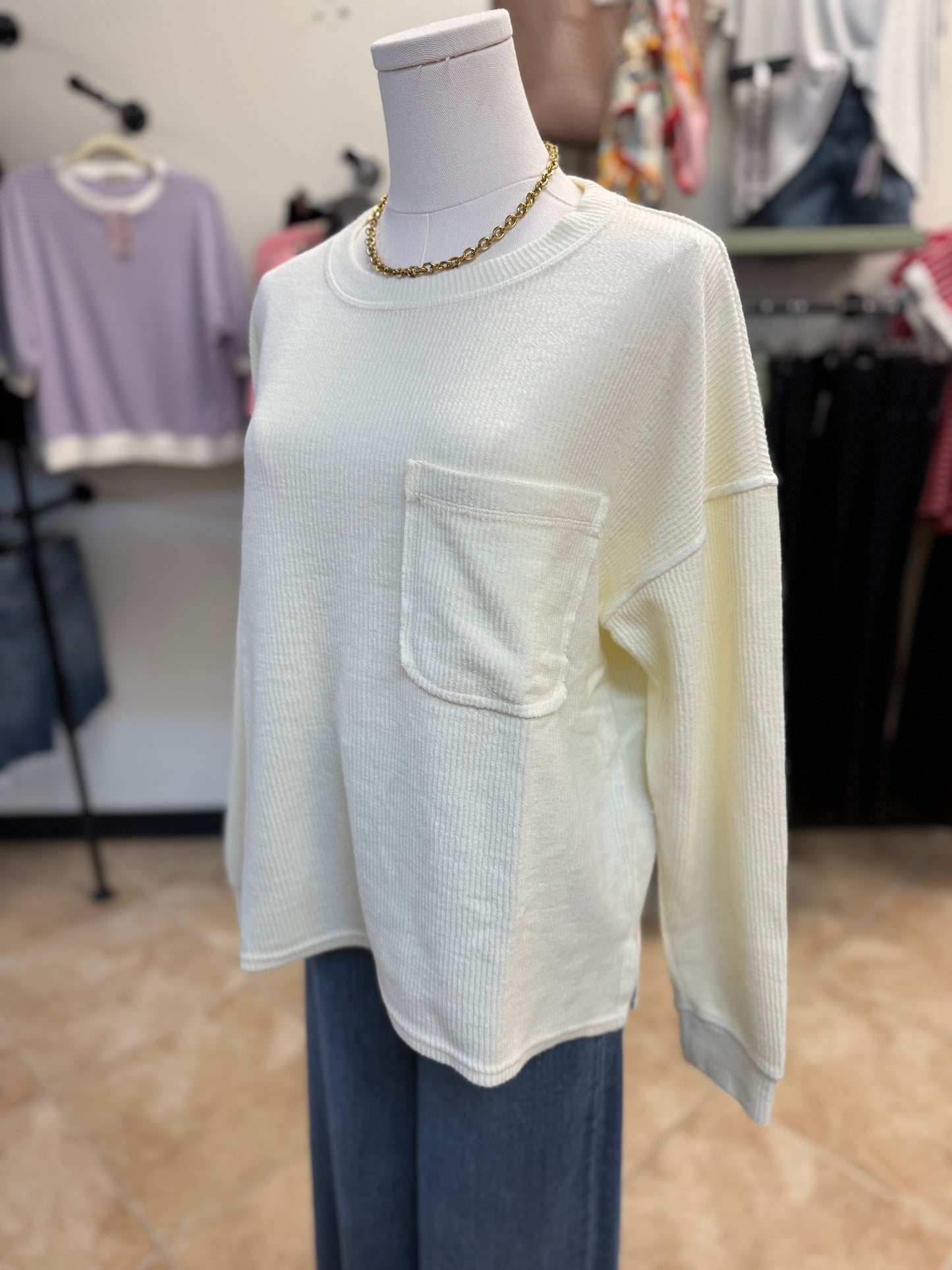 Cozy Lightweight Waffle Knit Sweater