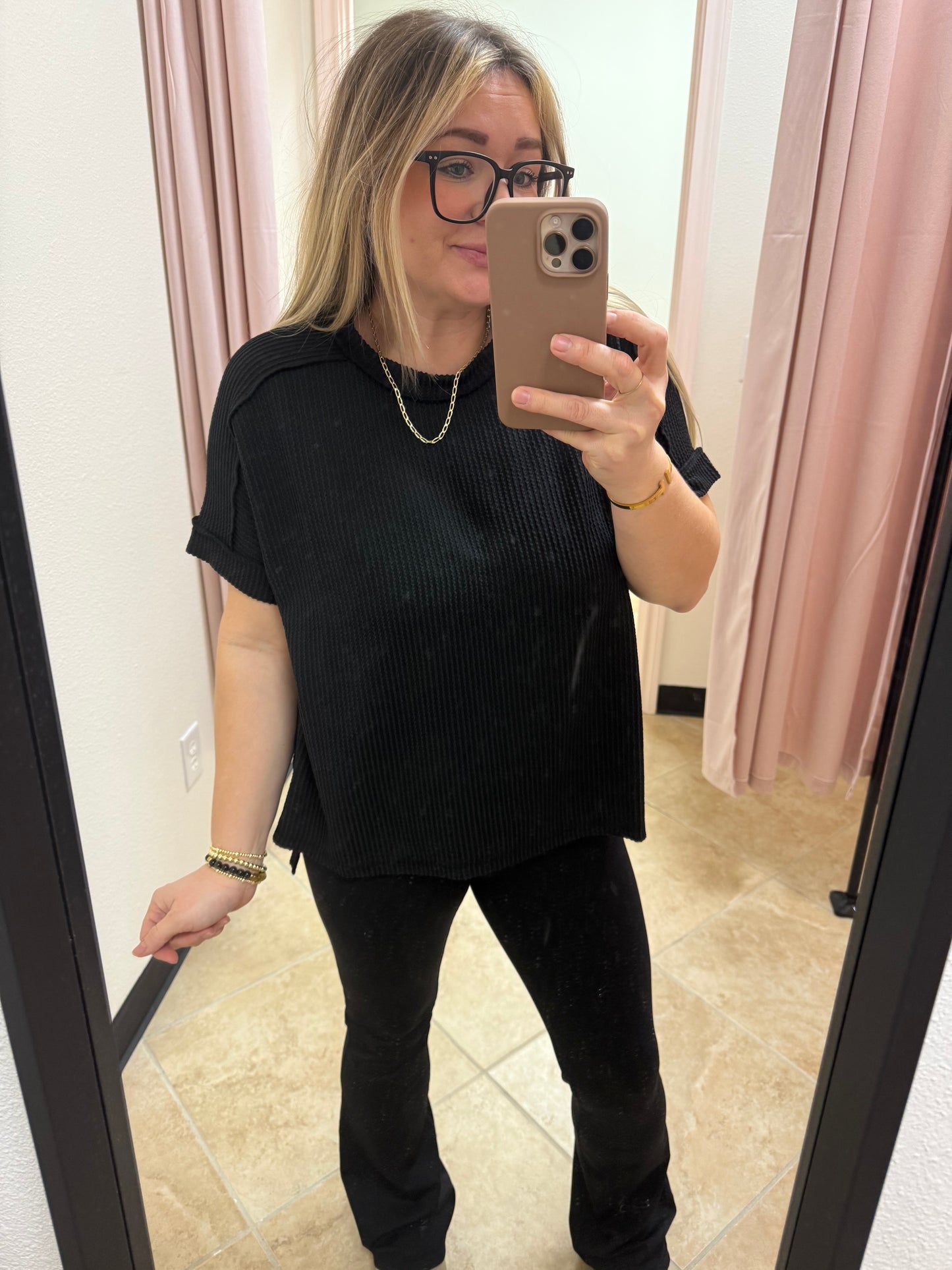 Zenana Ribbed Dolman Top