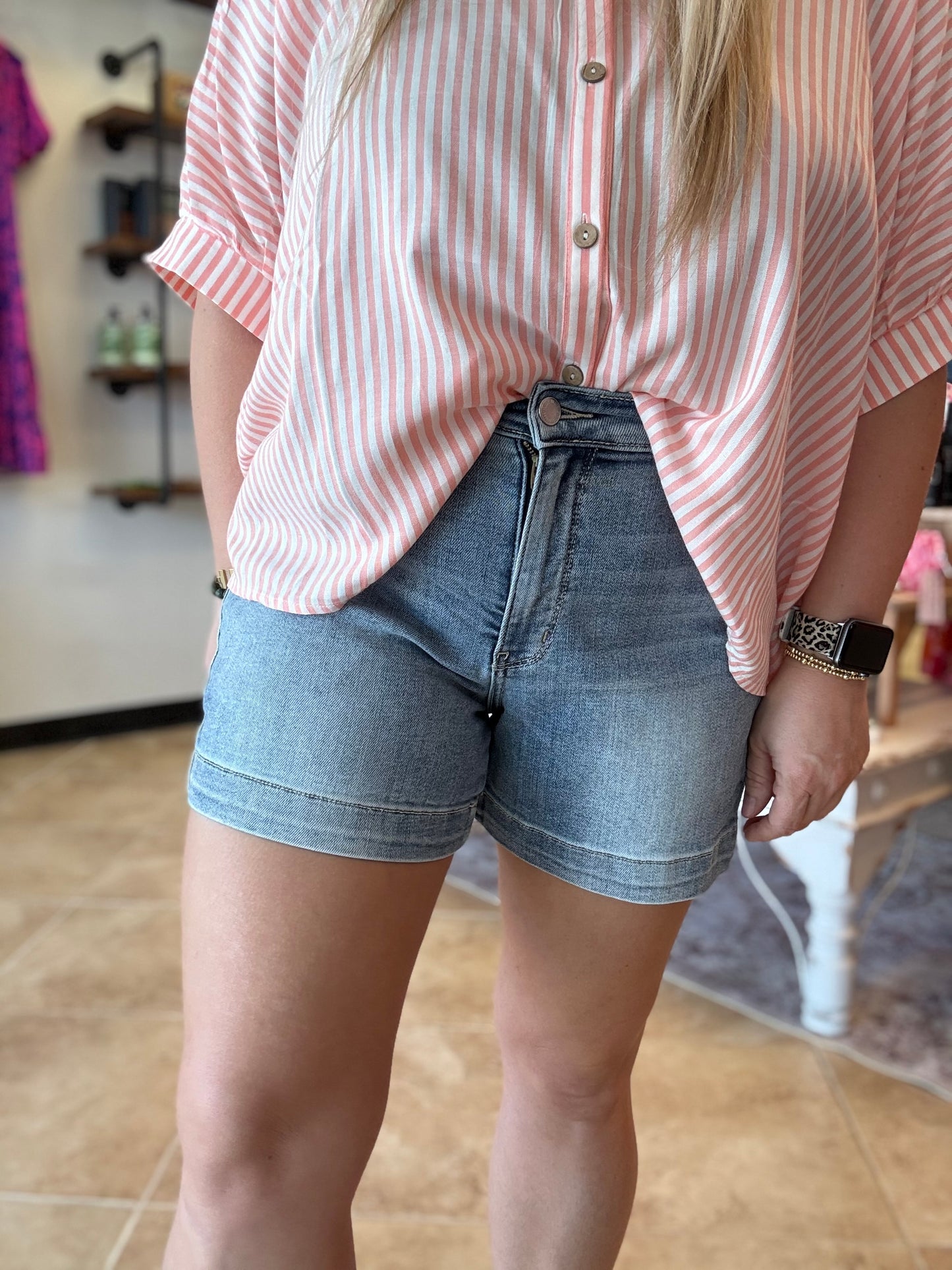 Judy Blue Denim Trouser Shorts