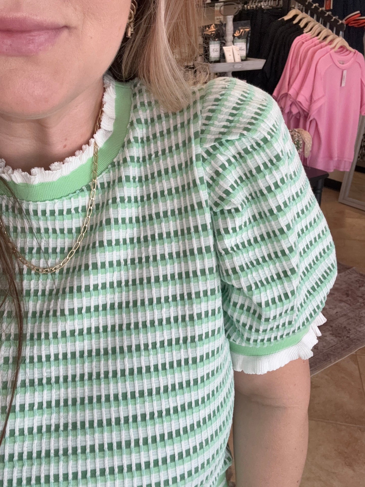The Mint Condition Puff Sleeve Top
