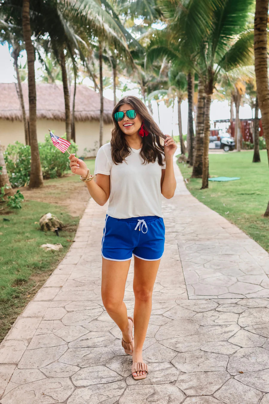 Jess Lea Solid Blue Everyday Shorts