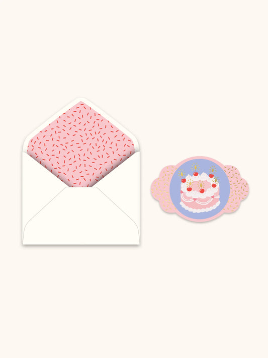 Happy Birthday Cake Deluxe Greeting Card