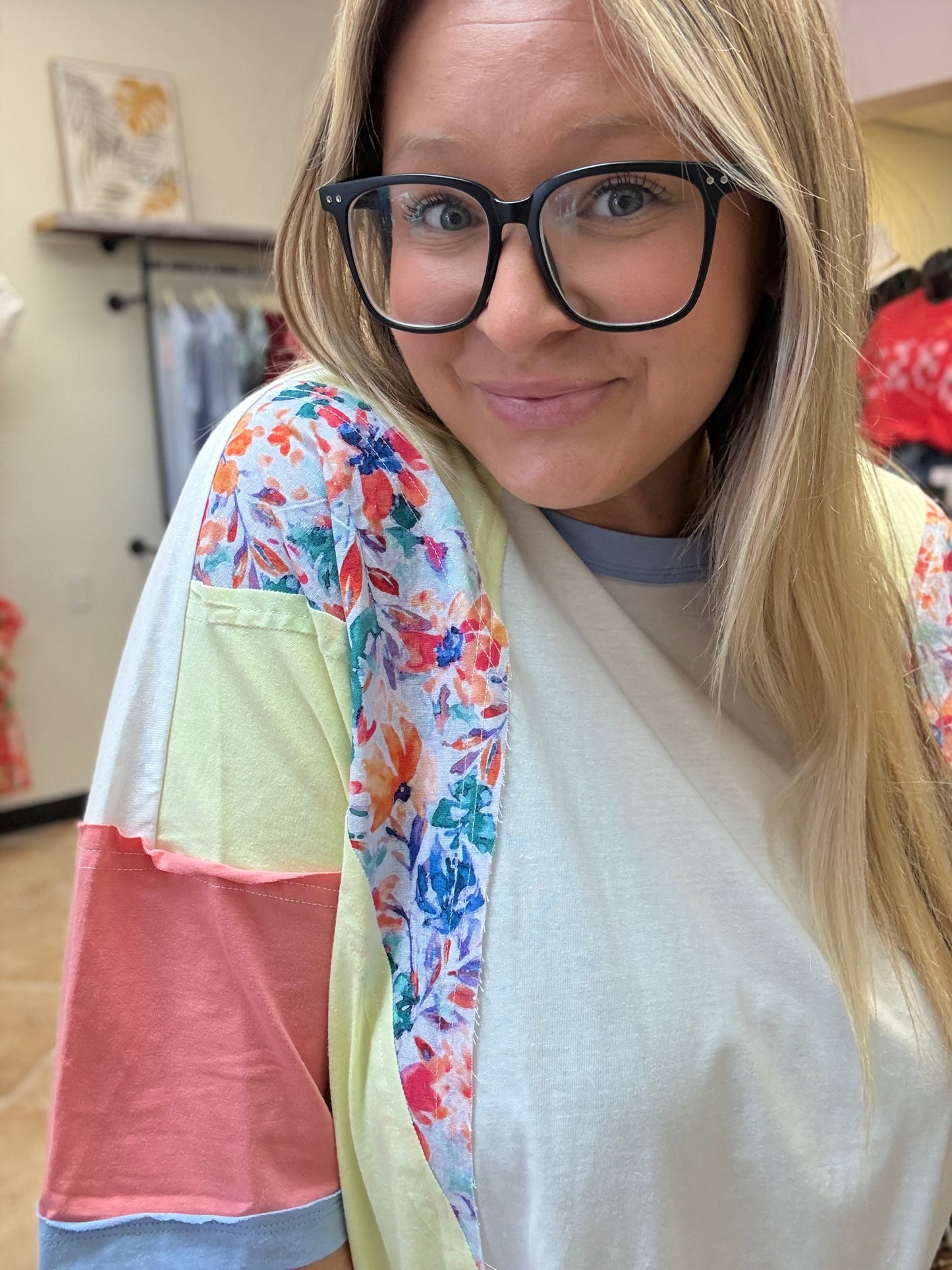 Sunset Gardens Boxy Patch Tee