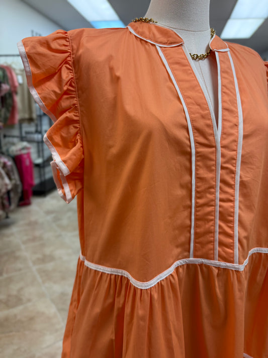 Tangerine Dreams Tiered Dress