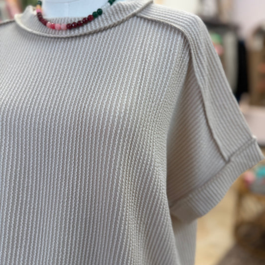Customer Fave Every Day Corded Crew- Sand