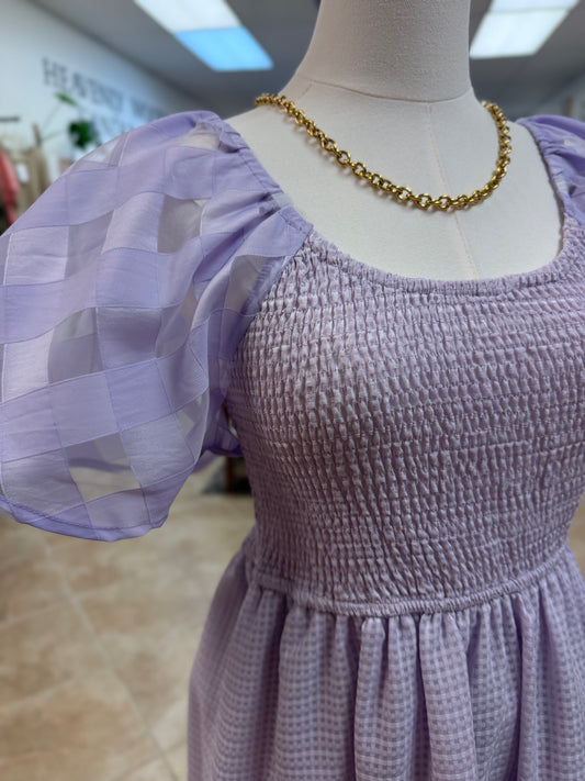 Lavender Whisper Organza Dress