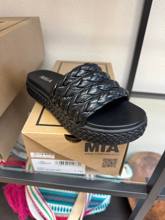 Black Braided MIA Sandals