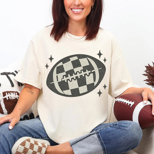 Checkered Football Graphic Tee
