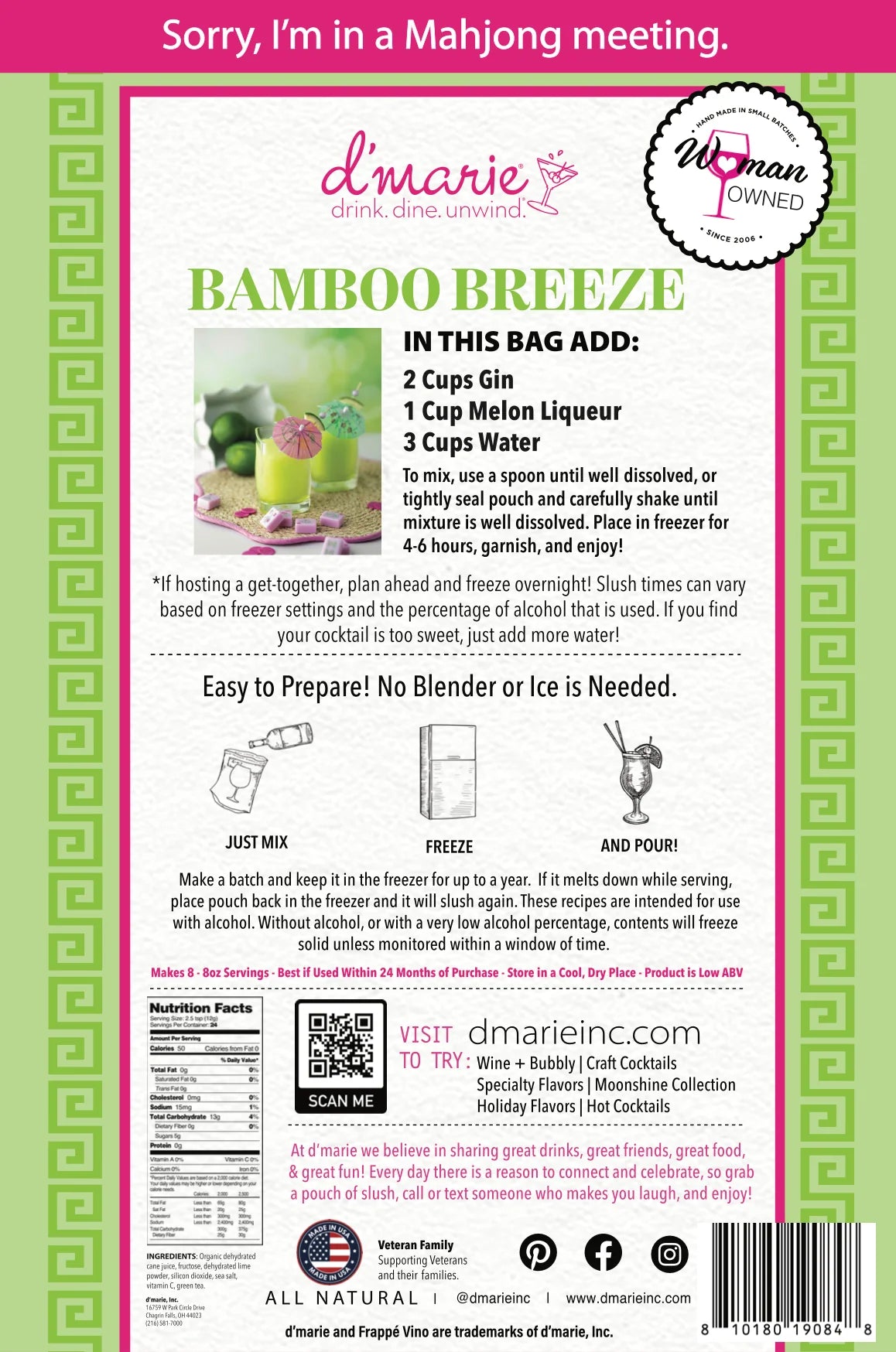 D'Marie Slush Mix- Bamboo Breeze Mahjong