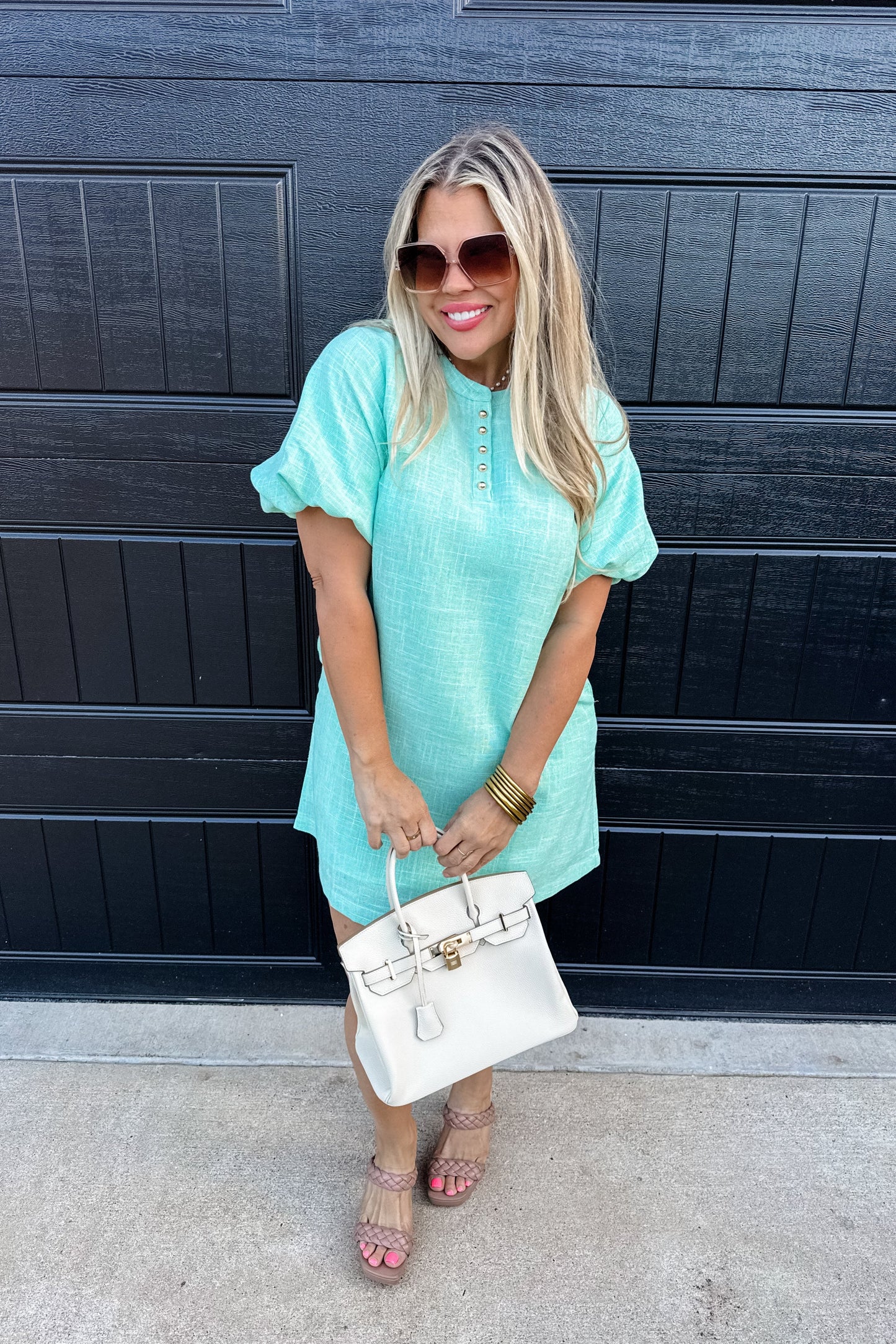 Jackie Bubble Sleeve Dress
