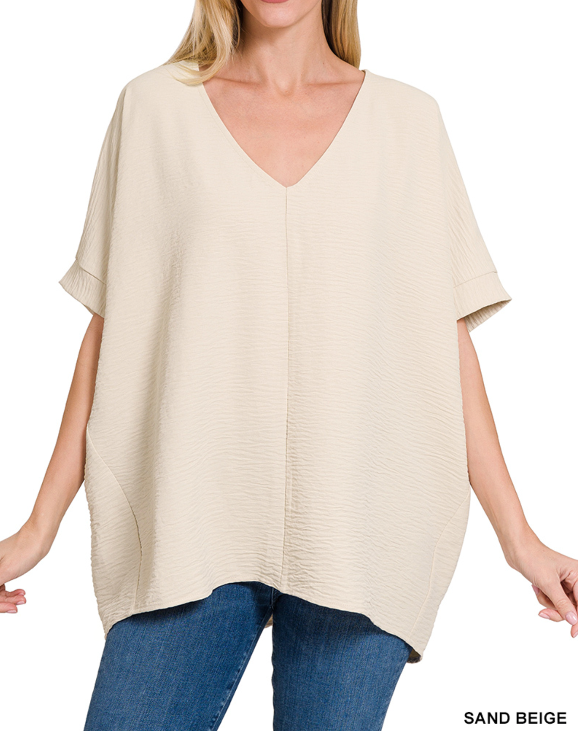 V-Neck Dolman Sleeve Top