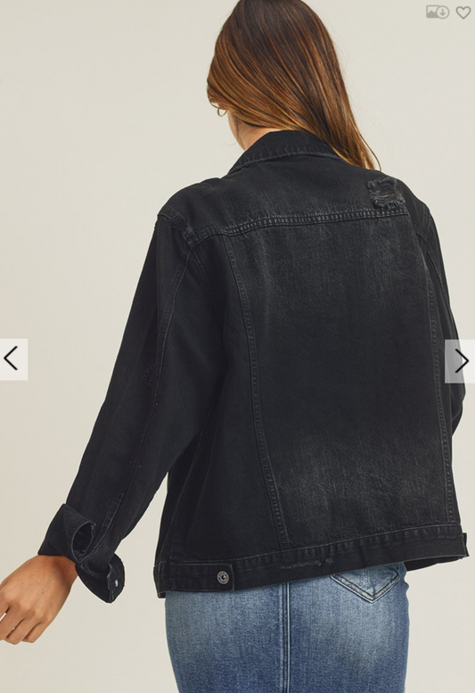 Risen Black Vintage Denim Jacket