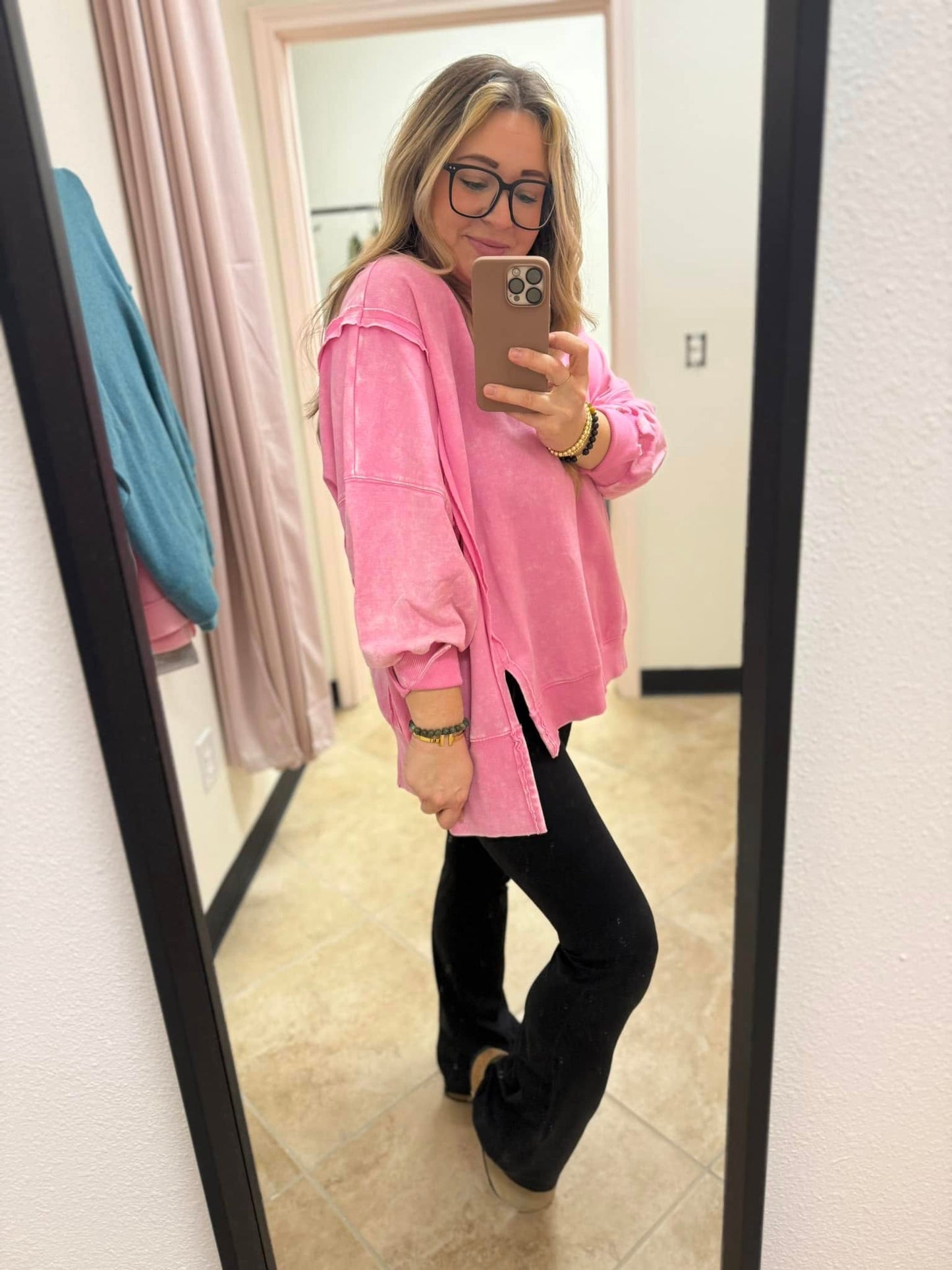 Zenana Acid Wash Pullover