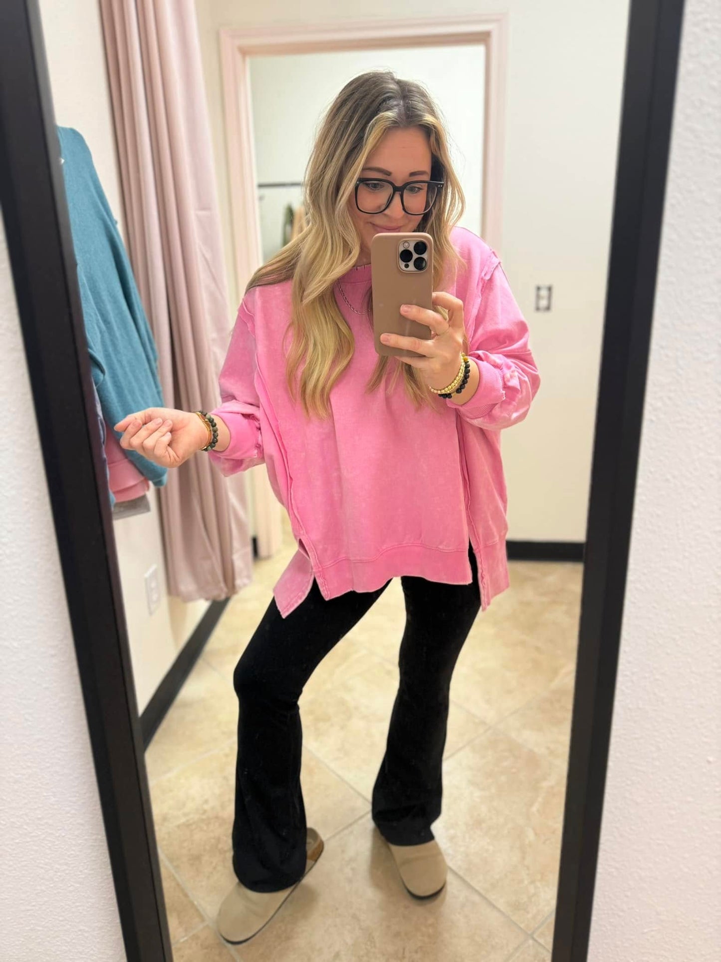 Zenana Acid Wash Pullover