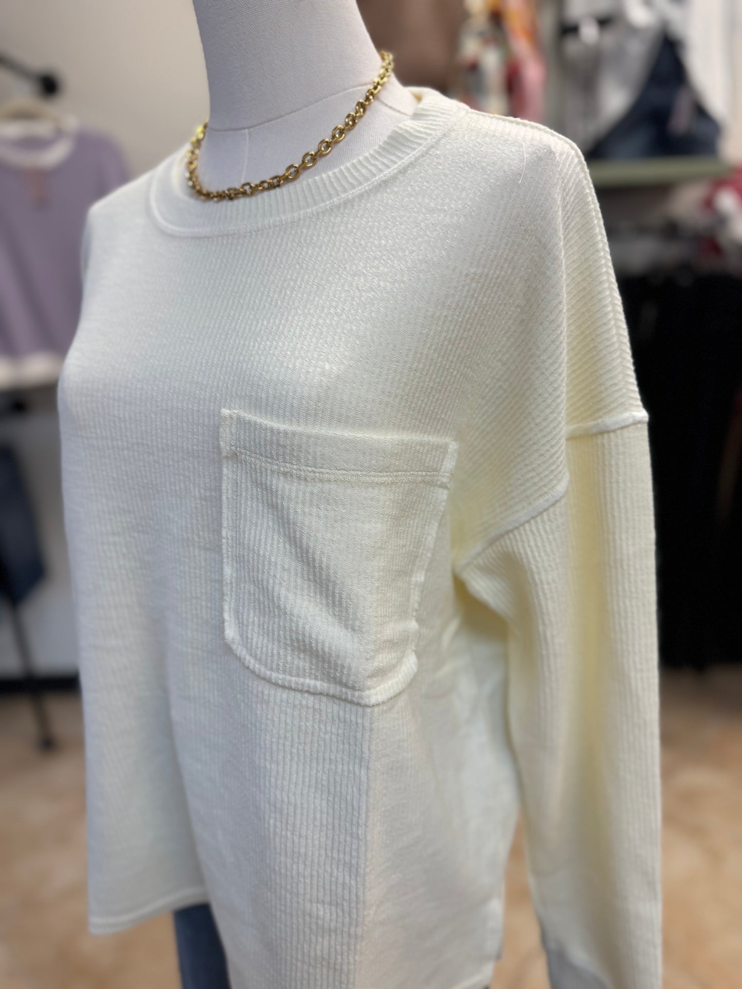 Cozy Lightweight Waffle Knit Sweater