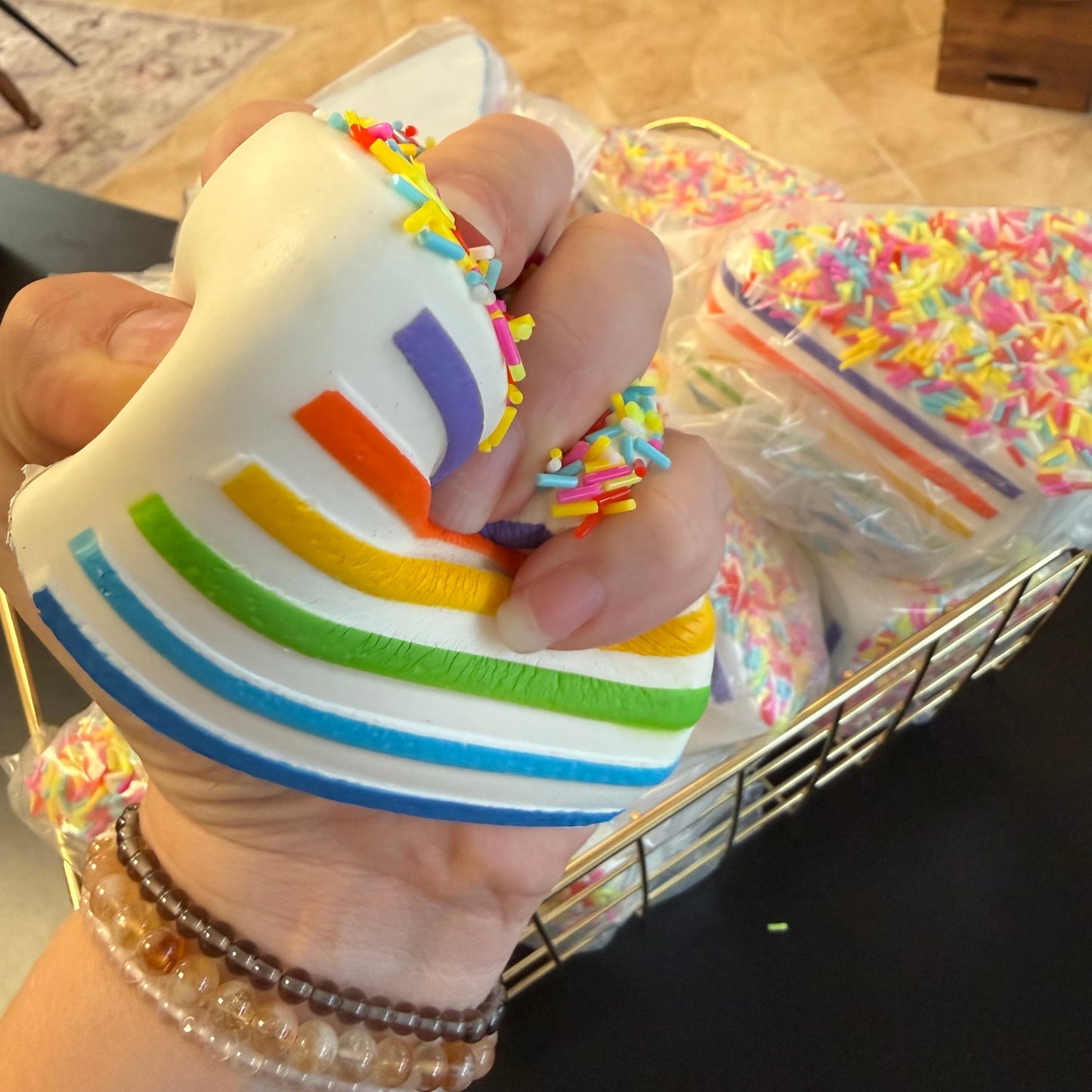 Squishy Rainbow Cakes