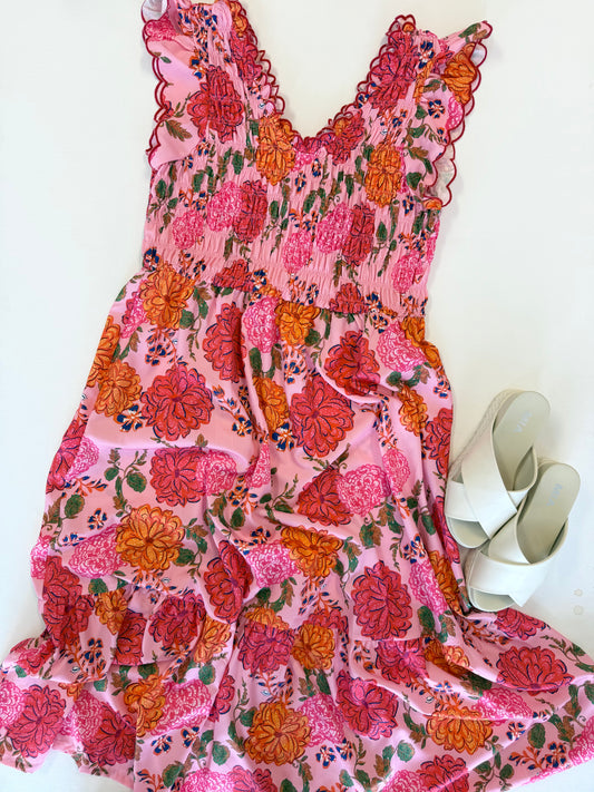 Umgee Pink Floral Dress