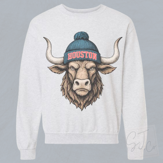 Retro Oversized Mascot Football Sweatshirt