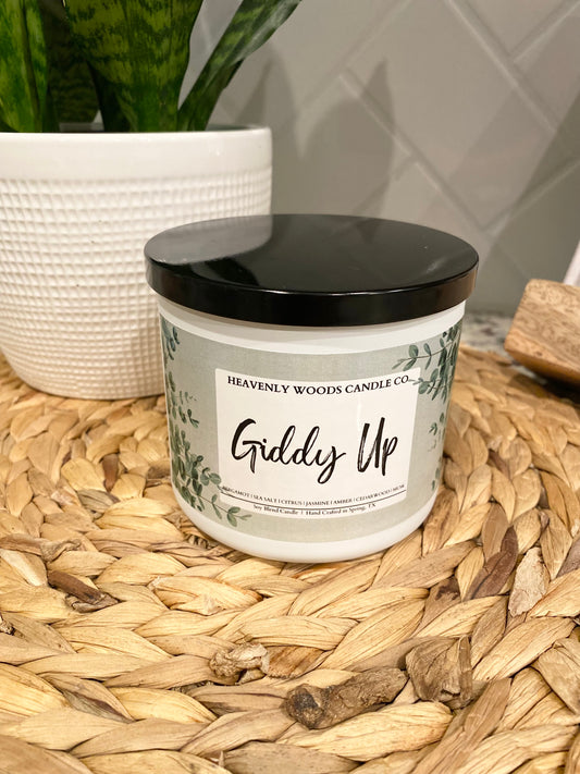 Giddy Up White Triple Wick 17oz Candle