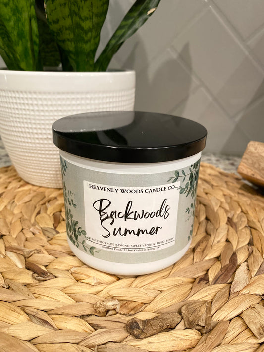 Backwoods Summer White Triple Wick 17oz Candle