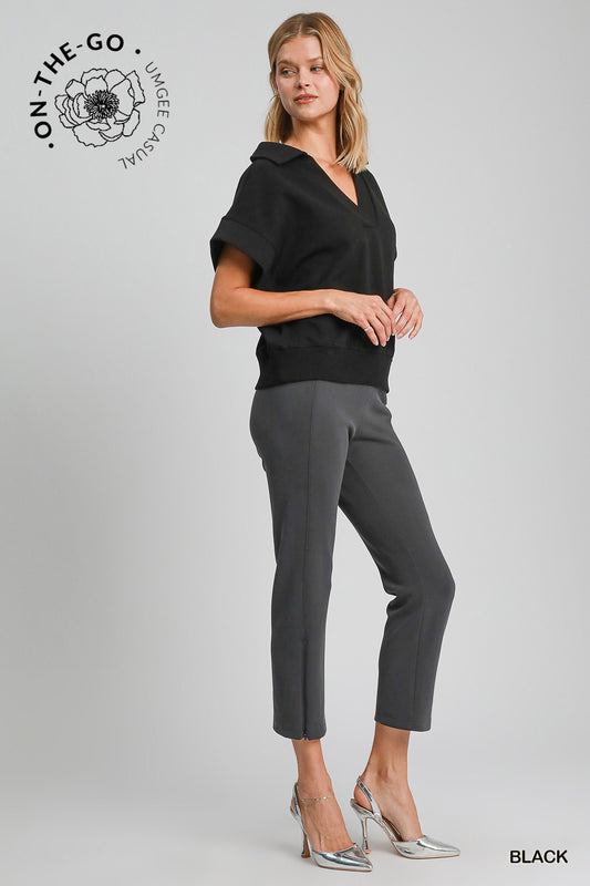 Umgee Luxeknit Pullover Top – Black