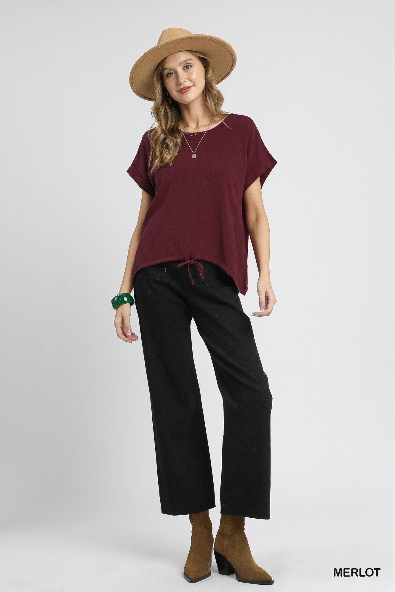Merlot Moments Drawstring Top