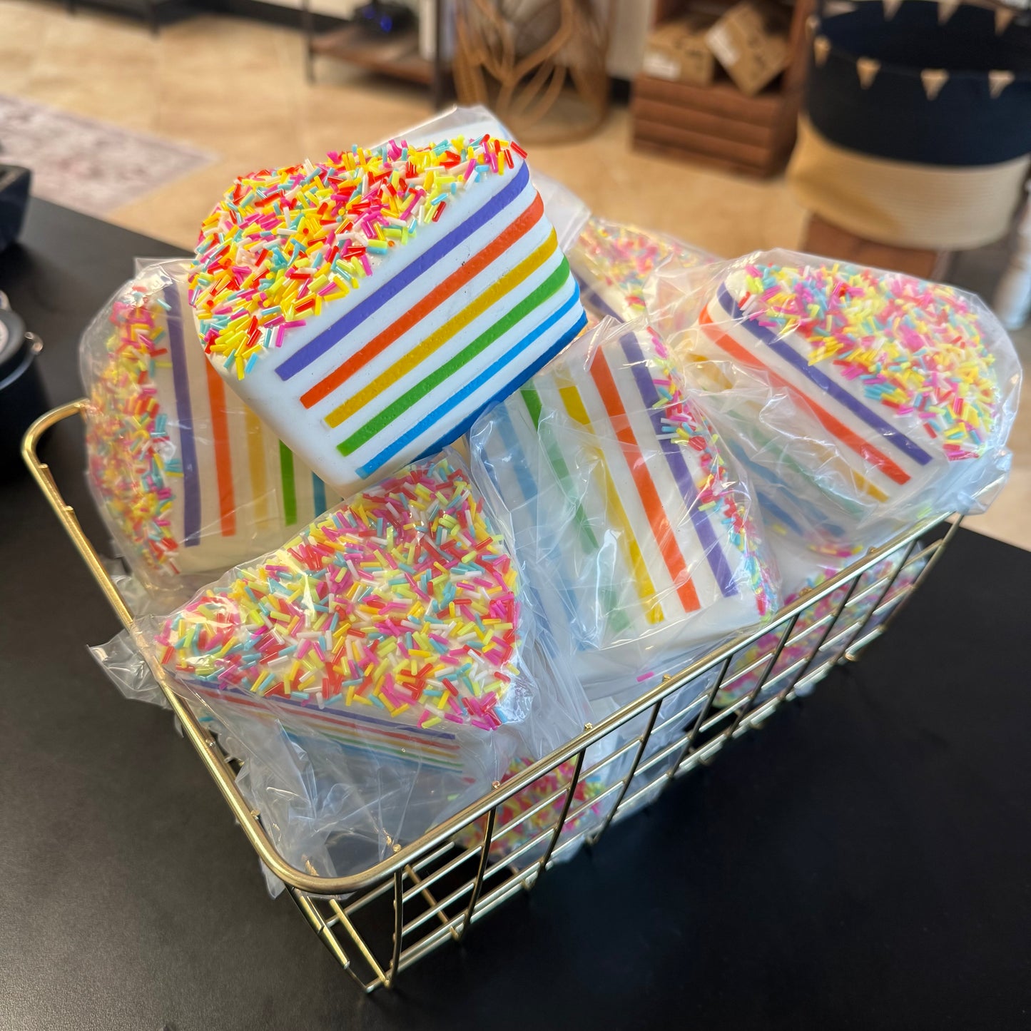 Squishy Rainbow Cakes