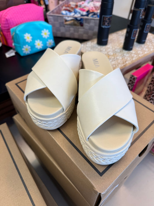 Cream Crossover MIA Sandals