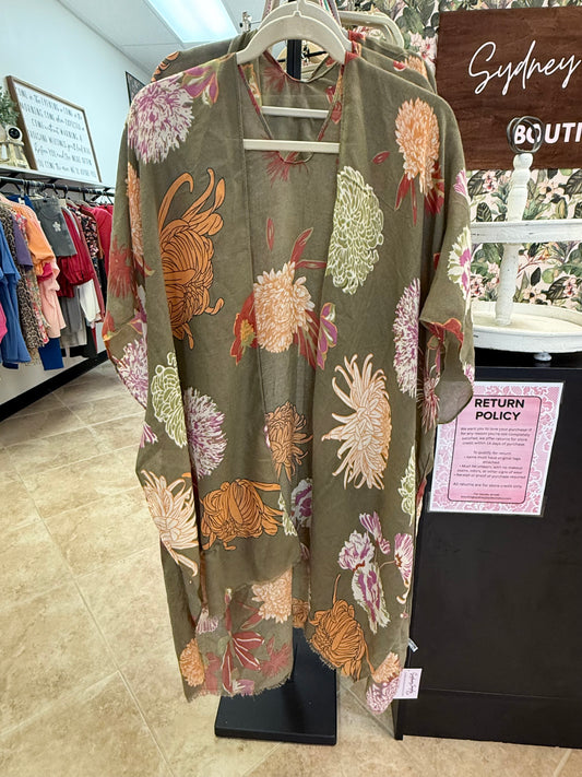Fall Floral Kimono
