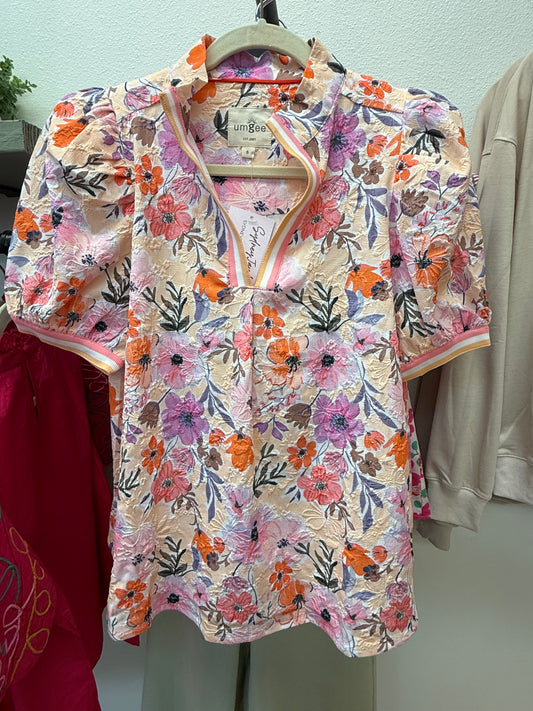 Floral Watercolor Floral Blouse