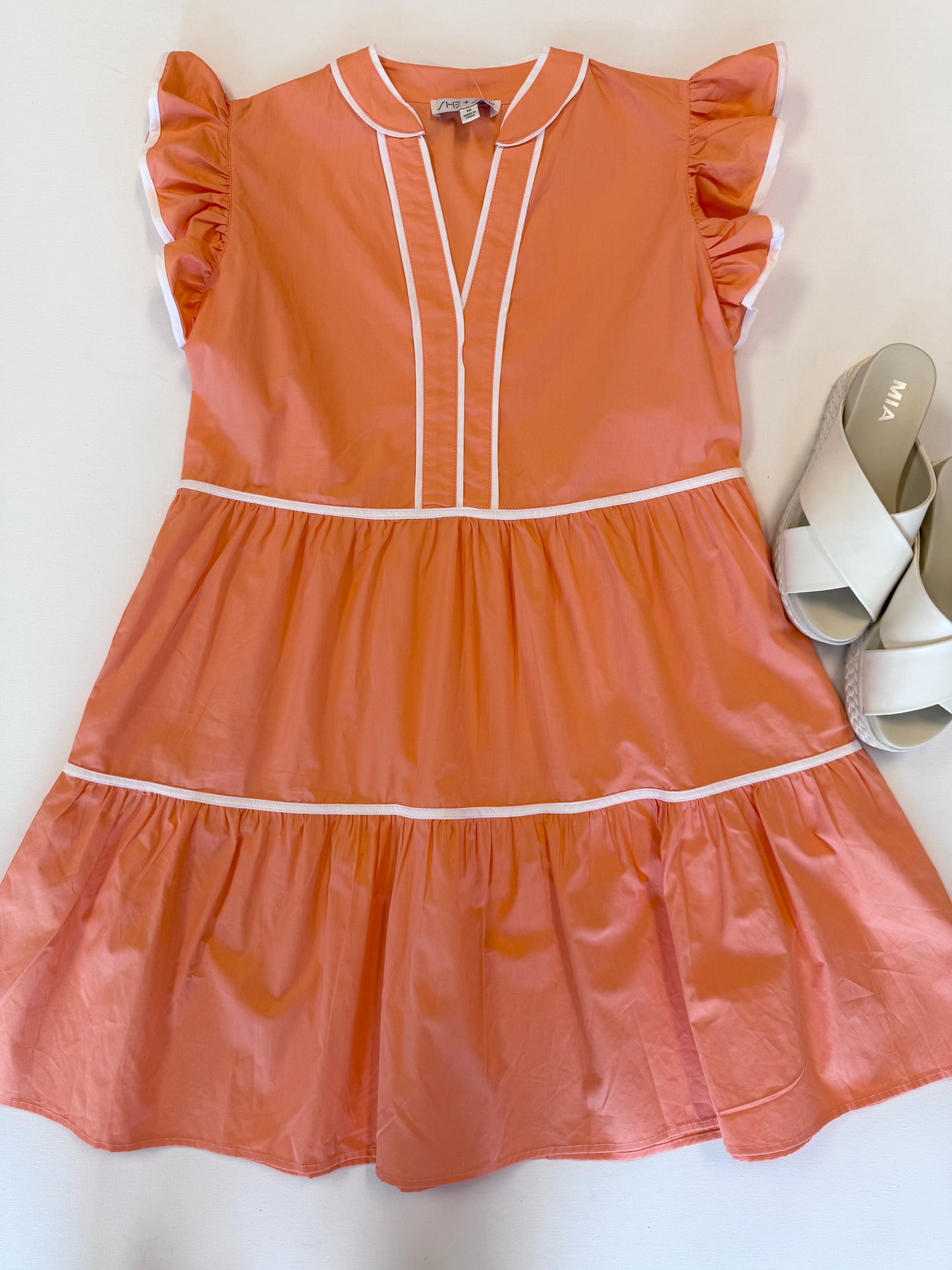 Tangerine Dreams Tiered Dress