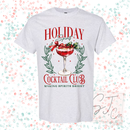 Holiday Cocktail Club Graphic Tee