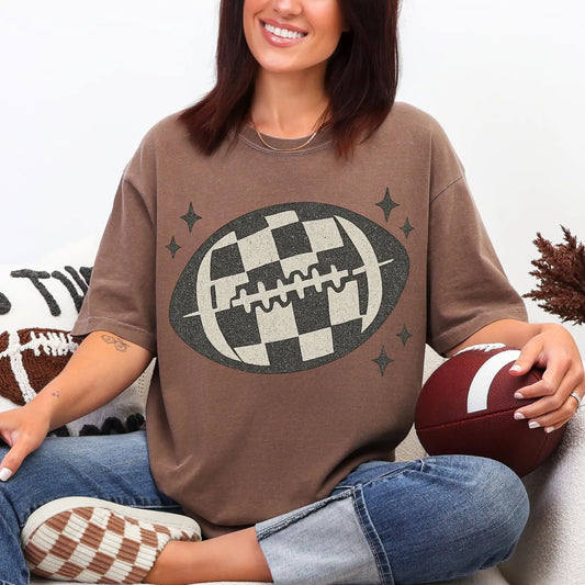 Checkered Football Graphic Tee