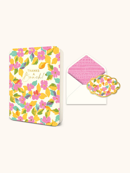 Thanks A Bunch Floral Deluxe Greeting Card