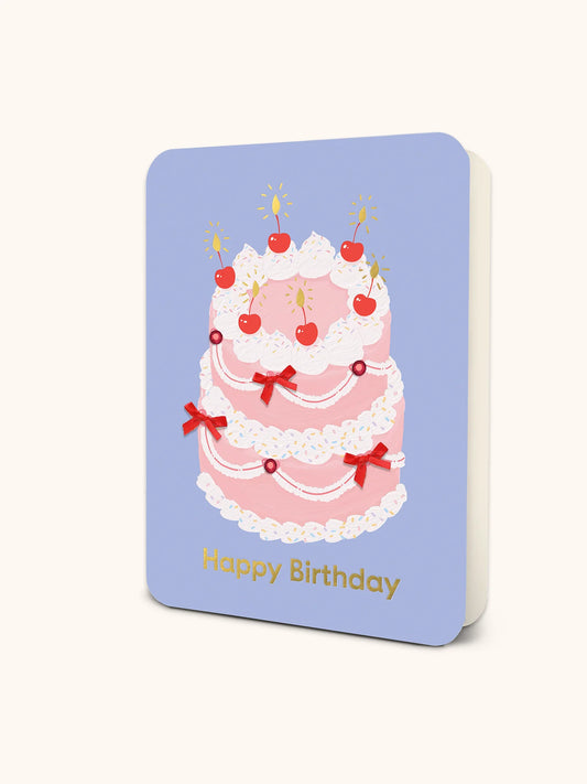 Happy Birthday Cake Deluxe Greeting Card