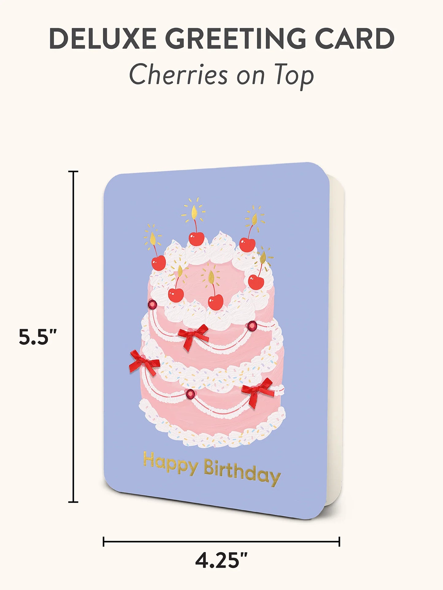 Happy Birthday Cake Deluxe Greeting Card