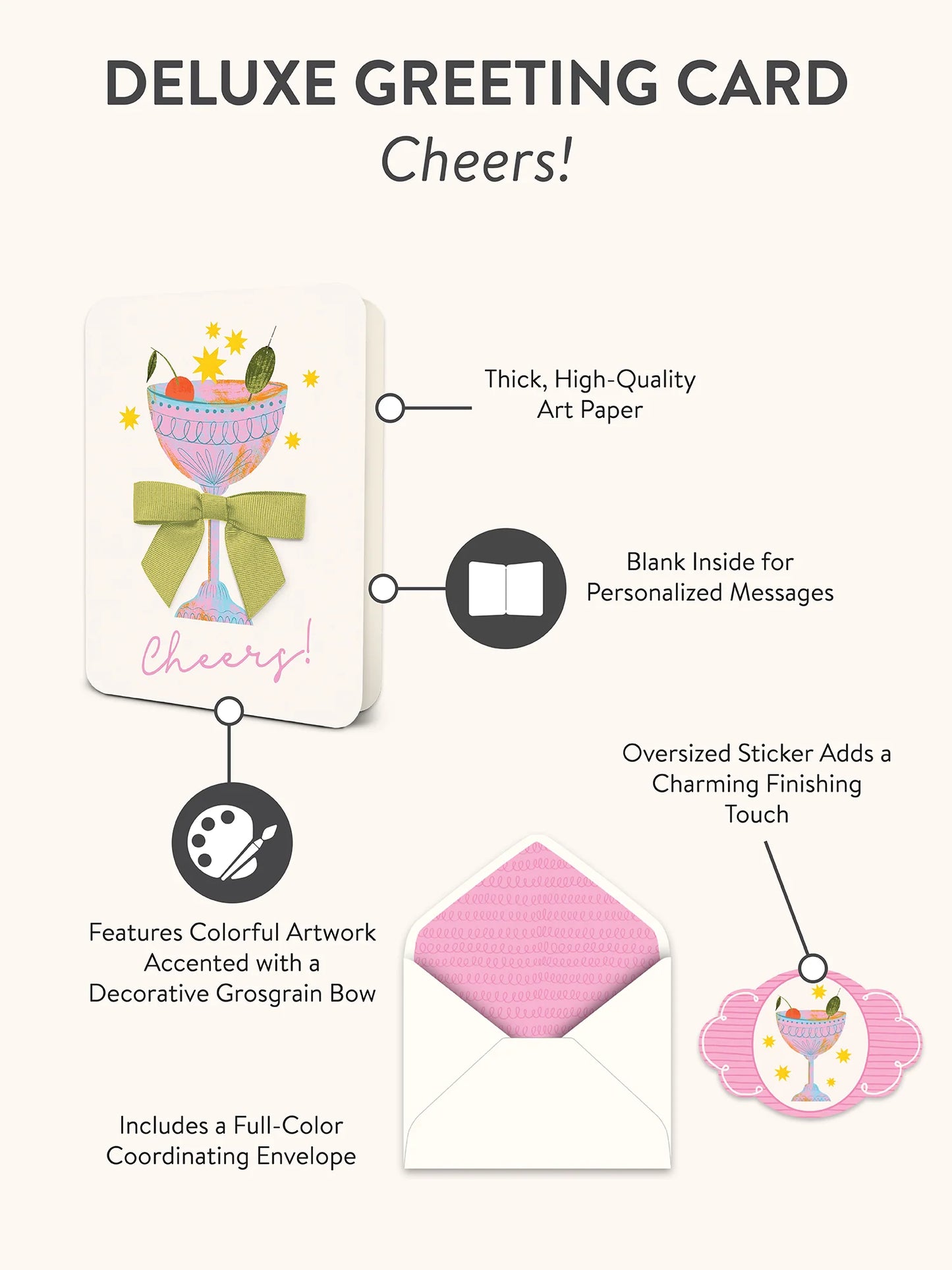Cheers Deluxe Greeting Card