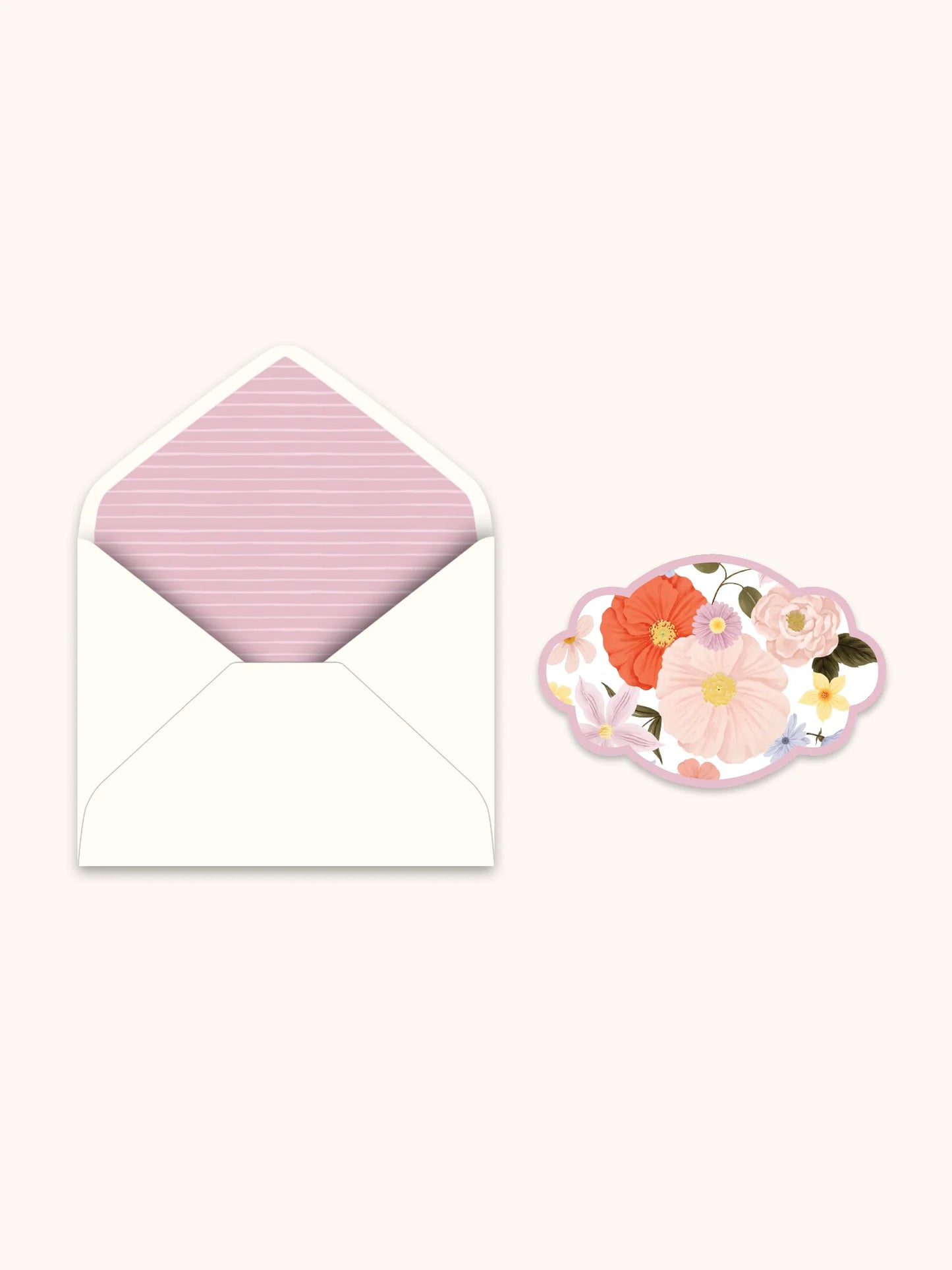 Delicate Wildflowers Deluxe Greeting Card
