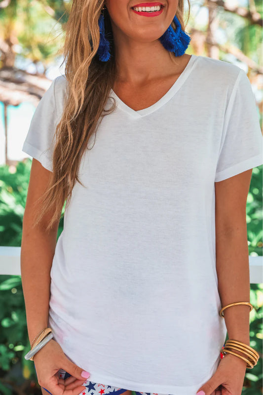 Jess Lea White Basic Tee