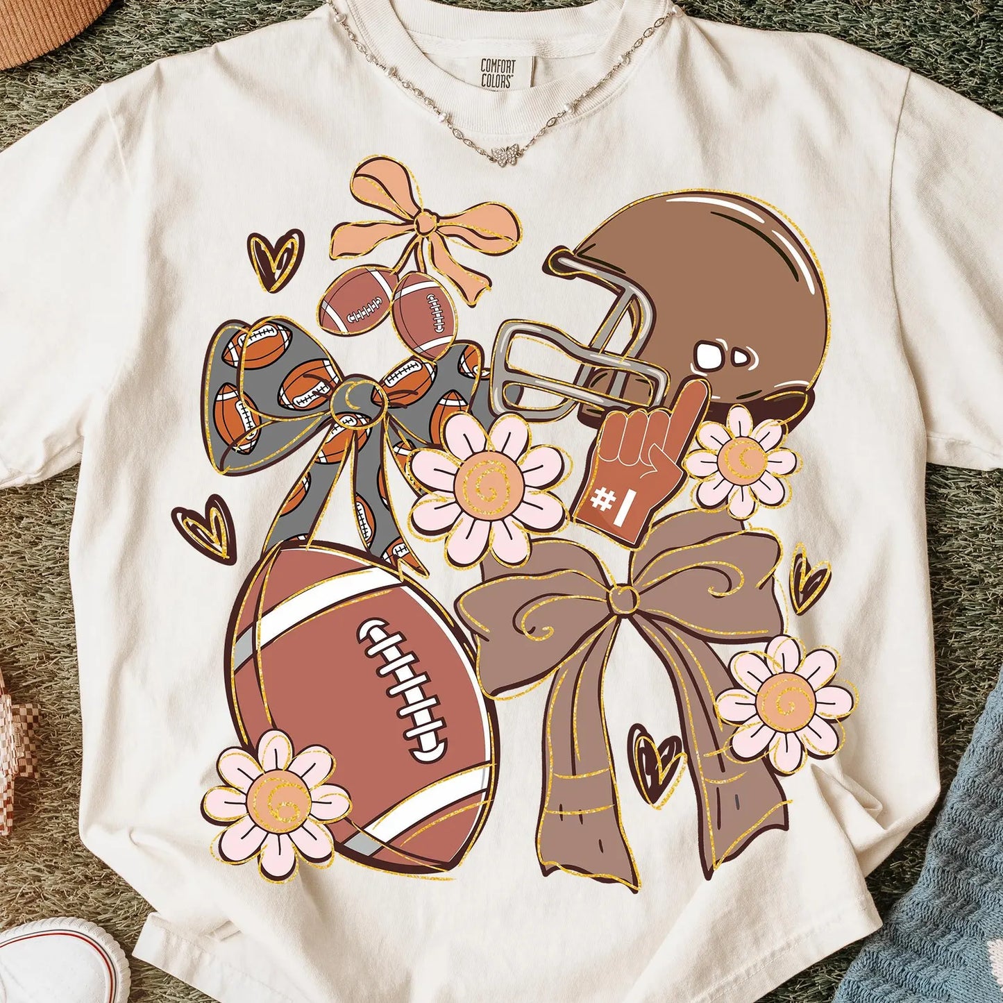 Coquette Game Day Football Sweatshirt or Tee
