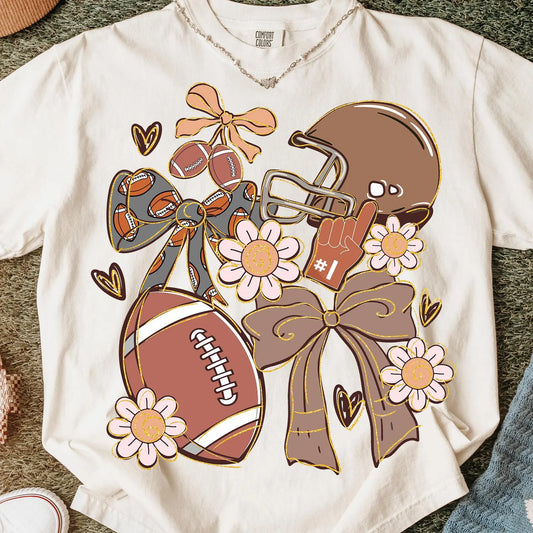 Coquette Game Day Football Sweatshirt or Tee