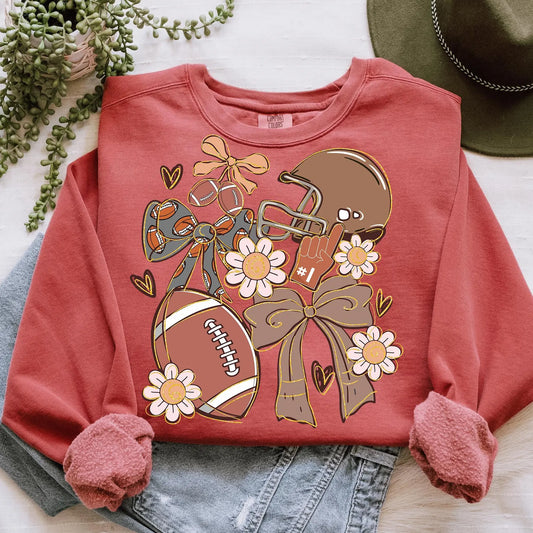 Coquette Game Day Football Sweatshirt or Tee
