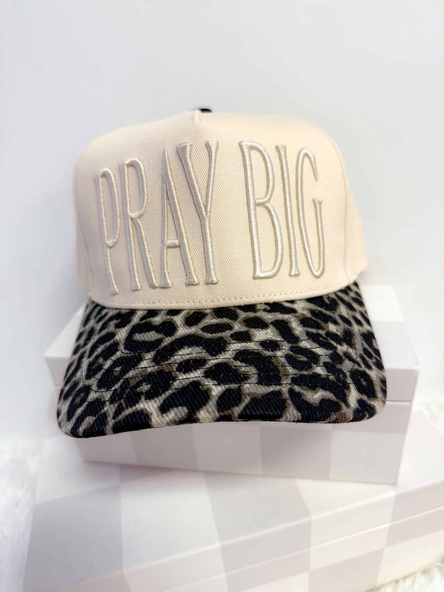 Pray Big Structured Leopard Hat