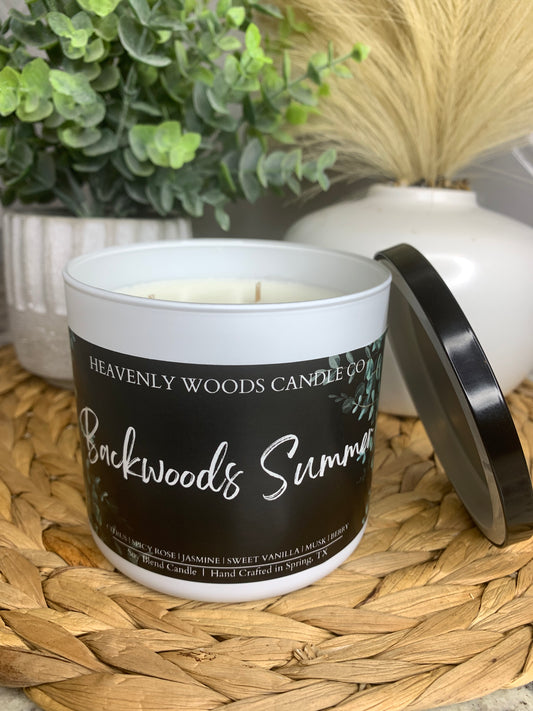Backwoods Summer White Triple Wick 17oz Candle