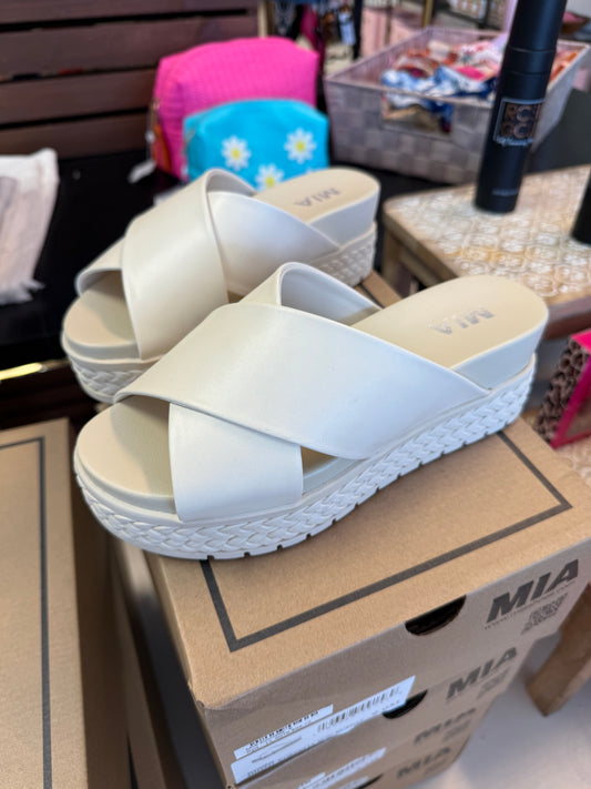 Cream Crossover MIA Sandals